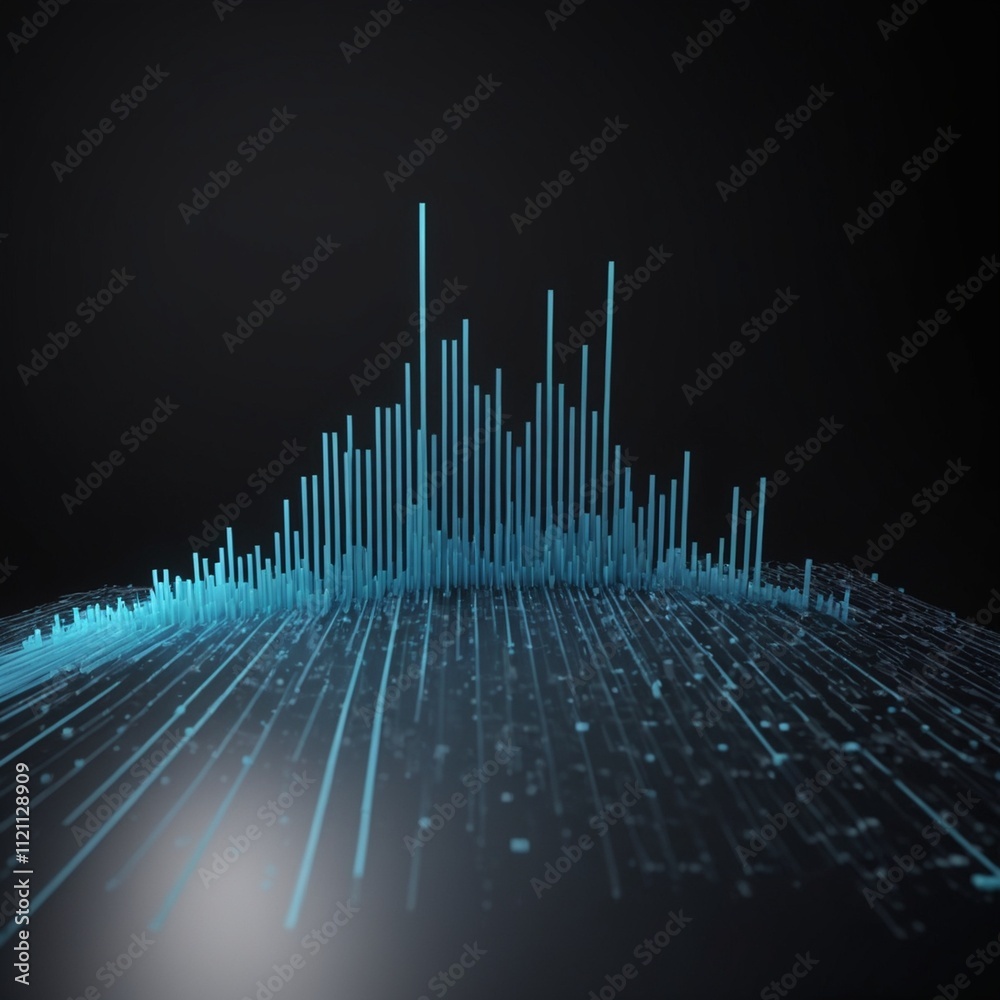 Naklejka premium 3D background. Abstract data visualization concept