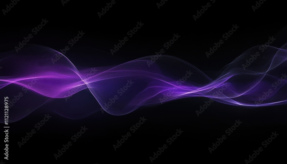 Abstract Purple Waves Flowing Dark Background Abstract Purple Waves Flowing Dark Background