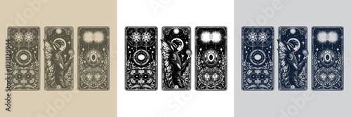 vintage-inspired elf playing card tattoo design