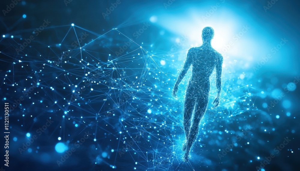 Networked Human Form Walking Through Digital Space Networked Human Form Walking Through Digital Space