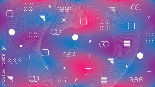 Modern abstract gradient geometric background design. Abstract Mamphis Background vector illustration