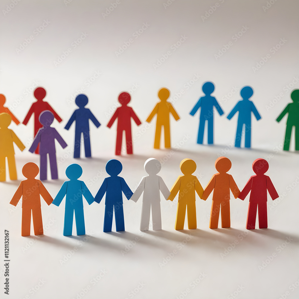 several paper people holding hands in a circle
several paper people holding hands in a circle