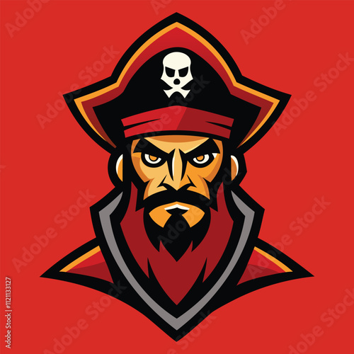 Epic Pirate Vector Illustration Adventure and Mystery photo