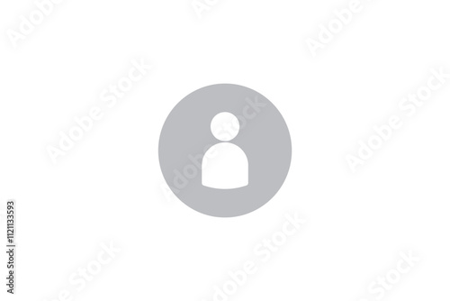 Vector flat illustration in grayscale. Avatar, user profile, person icon, gender neutral silhouette, profile picture. Suitable for social media profiles, icons, screensavers and as a template.