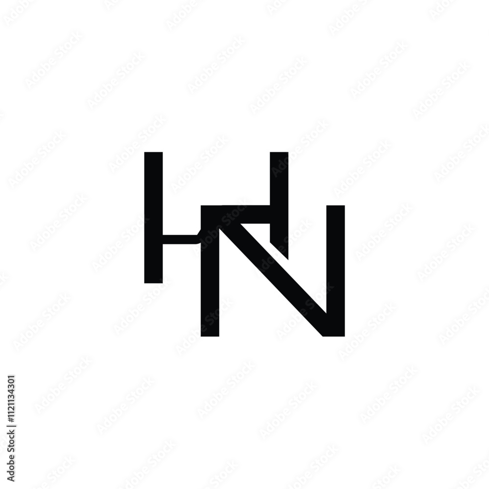 HN monogram logo design letter text name symbol monochrome logotype alphabet character simple logo HN monogram logo design letter text name symbol monochrome logotype alphabet character simple logo