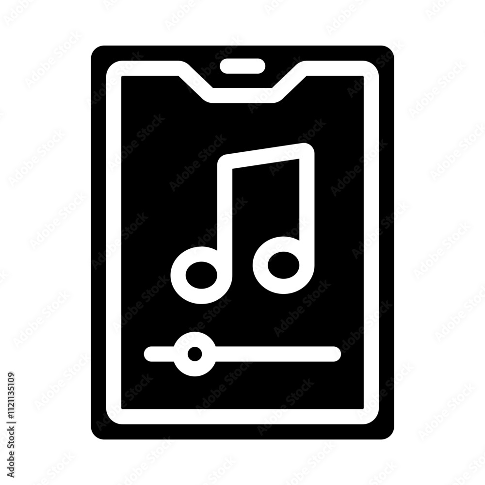 App Music Solid Icon App Music Solid Icon