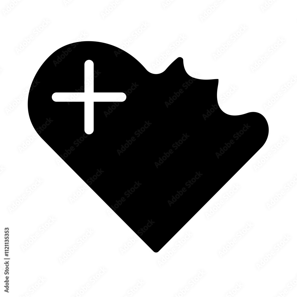 Obraz premium Broken Heart Solid Icon