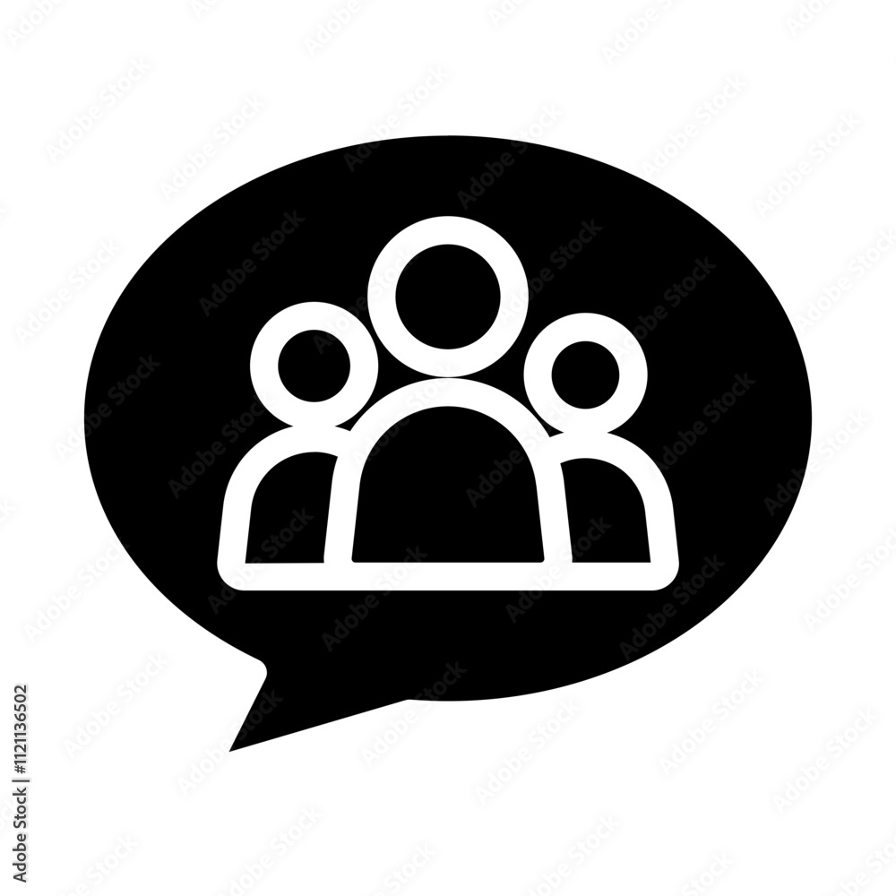 Chat Group Solid Icon Chat Group Solid Icon