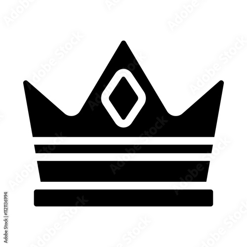 Tableau sur toile Crown Solid Icon