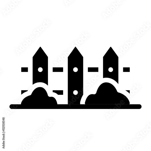 Gardening Fence Solid Icon