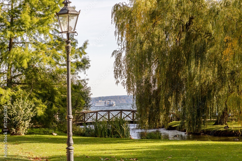 View from the castle park to Lake Schwerin