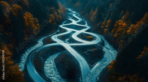 A symbolic photo of multiple income streams, represented by diverging pathways leading to wealth.