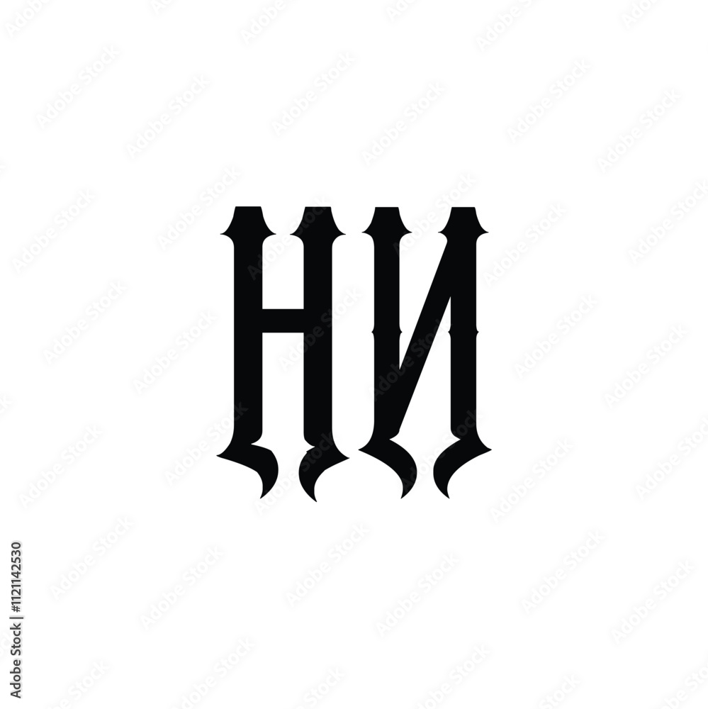 HN monogram logo design letter text name symbol monochrome logotype alphabet character simple logo