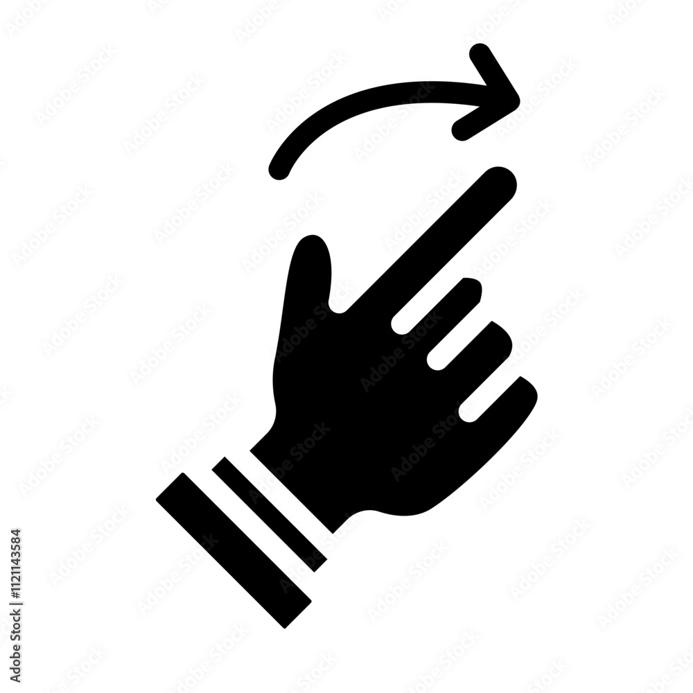 Obraz premium Rotate Right Solid Icon