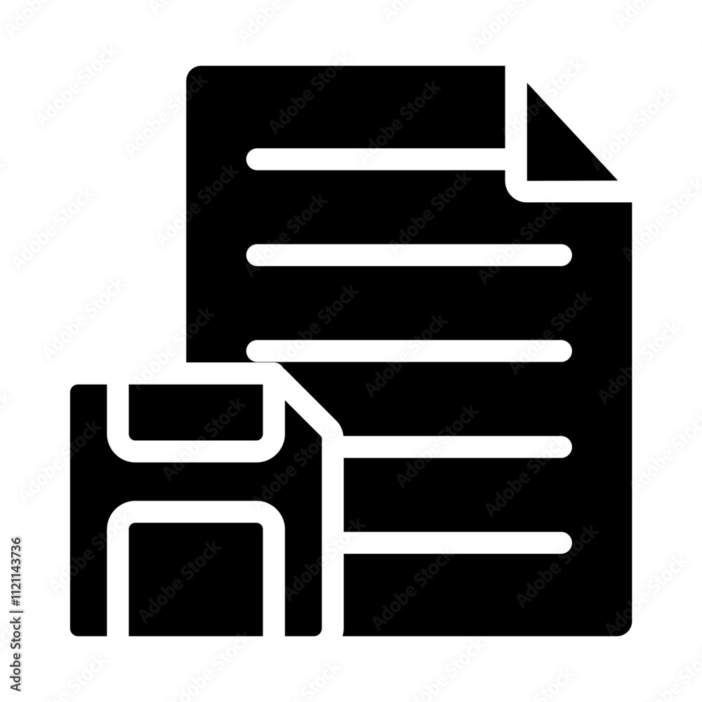 Save Document Solid Icon Save Document Solid Icon