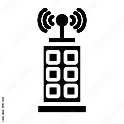 Signal Building Solid Icon