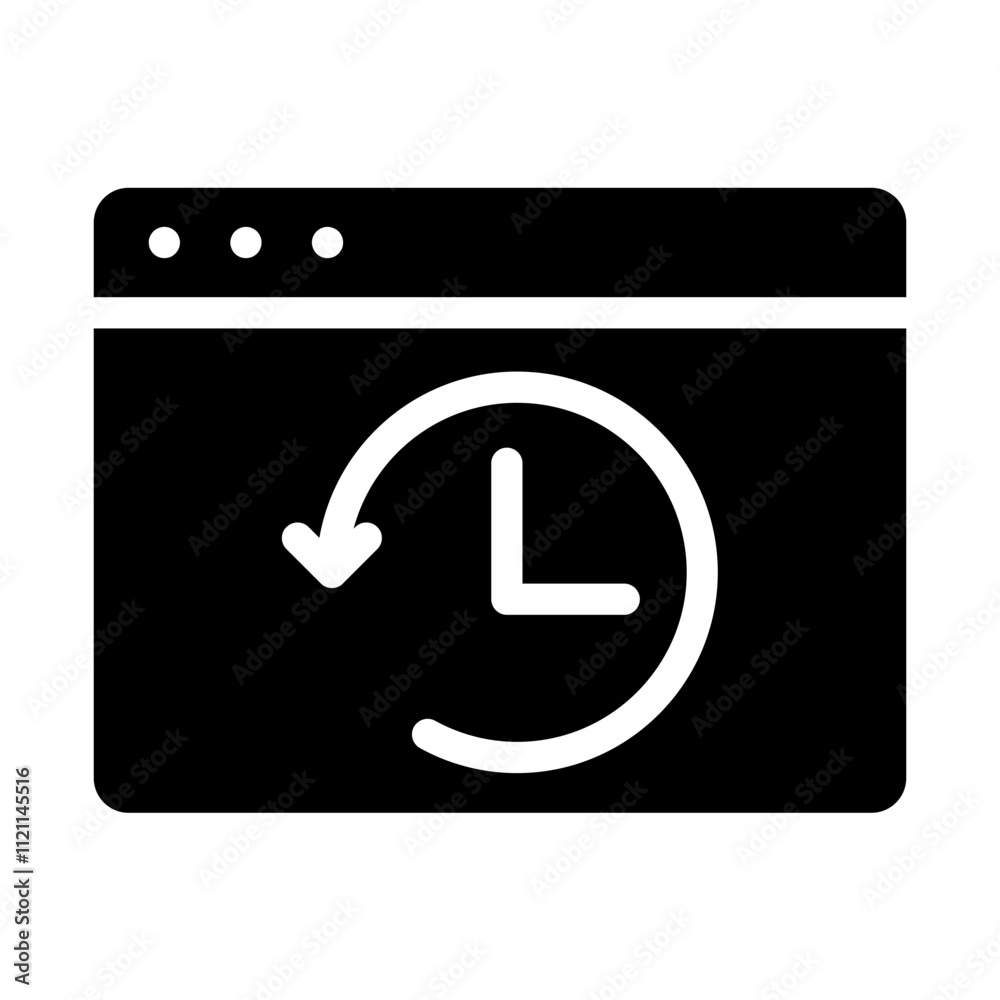Web History Solid Icon Web History Solid Icon
