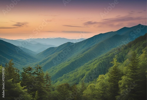 Smoky mountain ridges