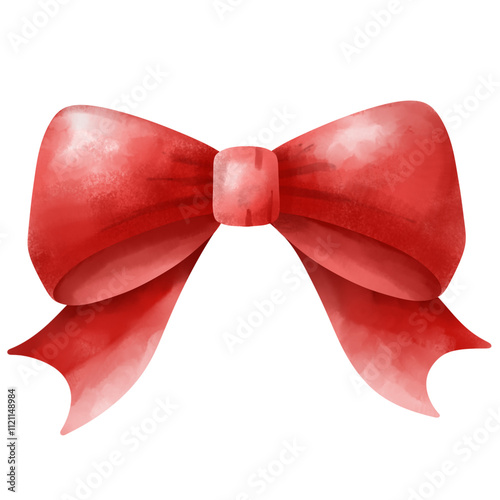 hand painted red cherry tied with a bow