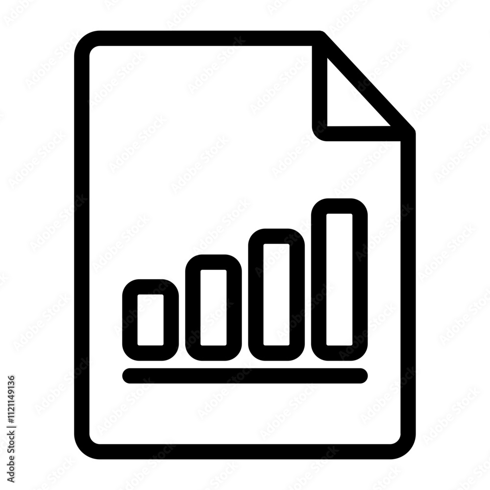 Document Chart Bar icon Document Chart Bar icon