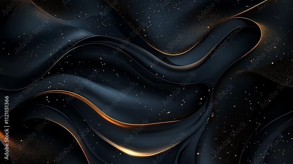 Striking Black and Gold Fusion with Intricate Three-Dimensional Accents Striking Black and Gold Fusion with Intricate Three-Dimensional Accents