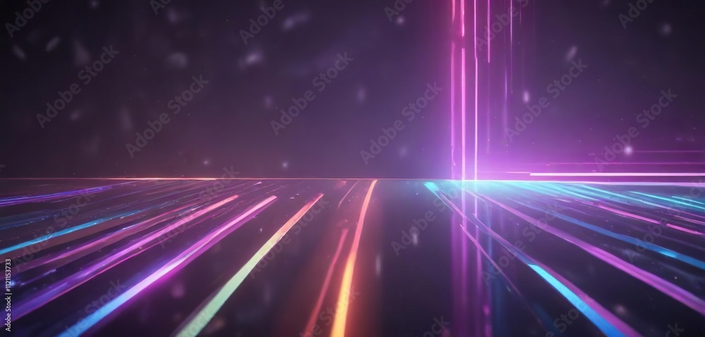 Holographic gradient stripes with glow effect, gradient colors, artistic decor, abstract pattern Holographic gradient stripes with glow effect, gradient colors, artistic decor, abstract pattern