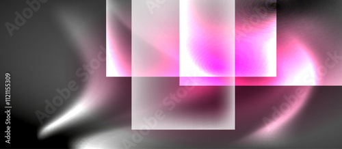 Dark neon colors with glass square shapes