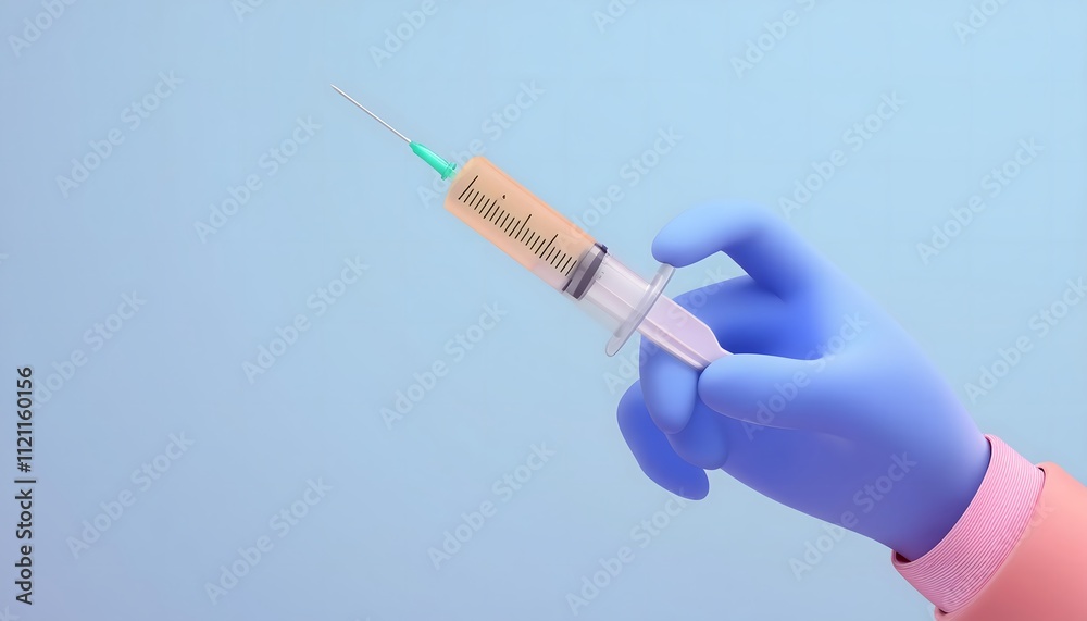 Warning concepts about health and cellular degeneration: Hand holding syringe, pandemic prevention. Warning concepts about health and cellular degeneration: Hand holding syringe, pandemic prevention.