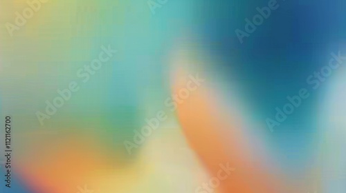 Wallpaper Mural A blurry image of a blue and orange background with a yellow line Torontodigital.ca