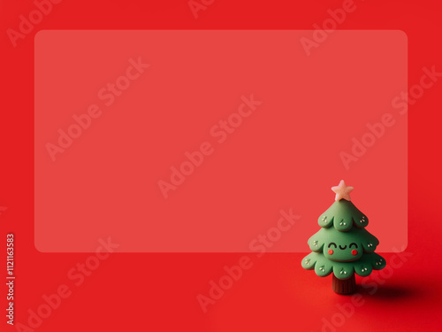 christmas card with christmas tree