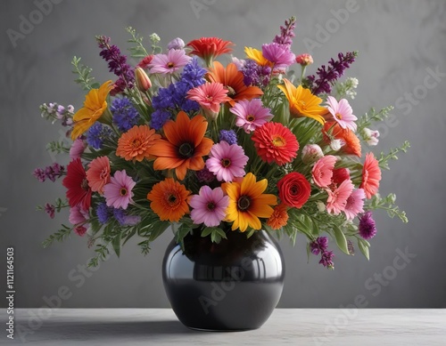 Wallpaper Mural A bouquet of colorful flowers arranged in a vase , decoration, flowers Torontodigital.ca