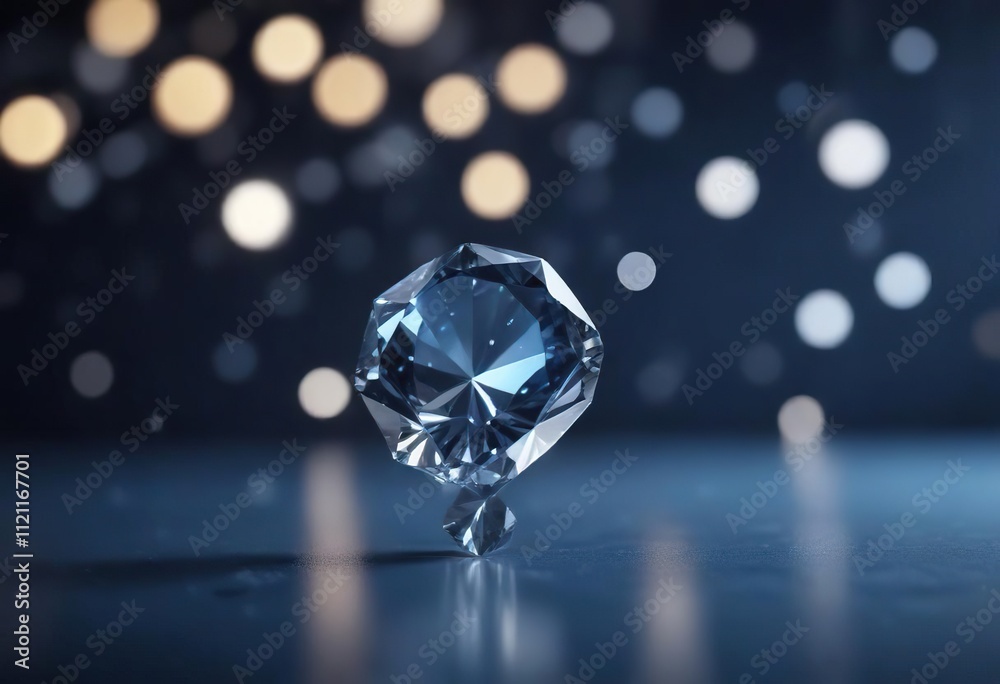 Bokeh of diamonds with subtle sparkle in dark blue background, decorative, premium, bokeh Bokeh of diamonds with subtle sparkle in dark blue background, decorative, premium, bokeh