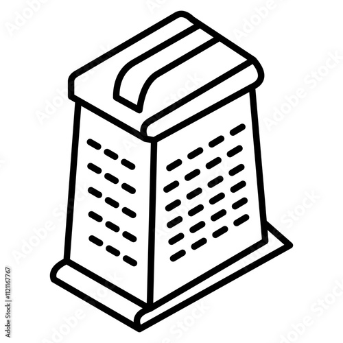 Grater icon element for design