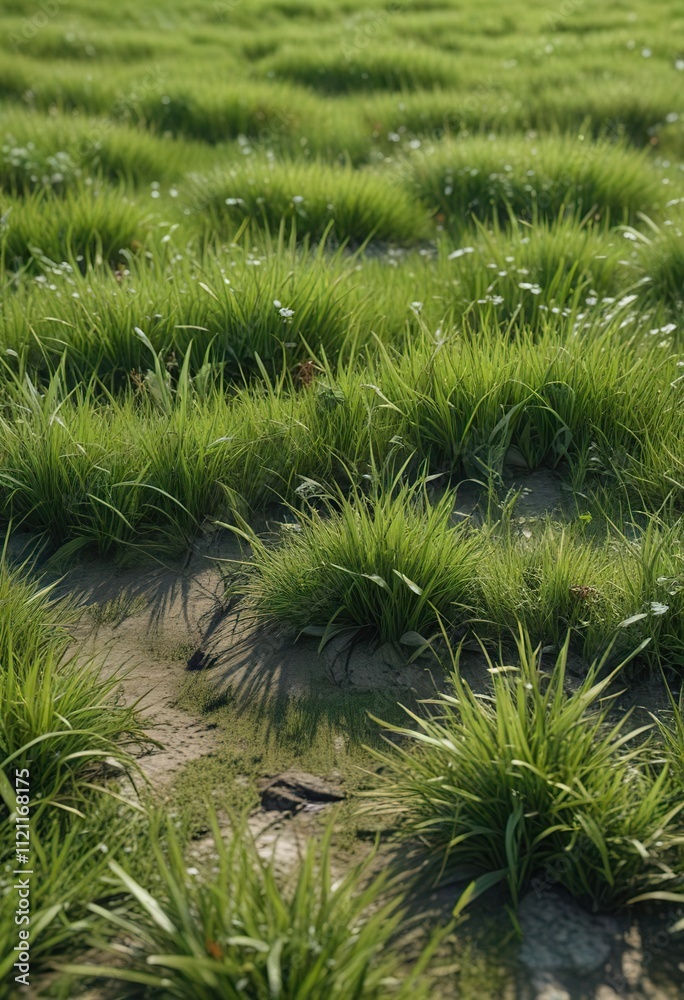 Distressed grass lawn with uneven growth and weathered look, grassy ground, weathered look, mottled lawn Distressed grass lawn with uneven growth and weathered look, grassy ground, weathered look, mottled lawn