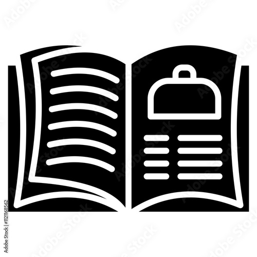 receipe book icon element for design