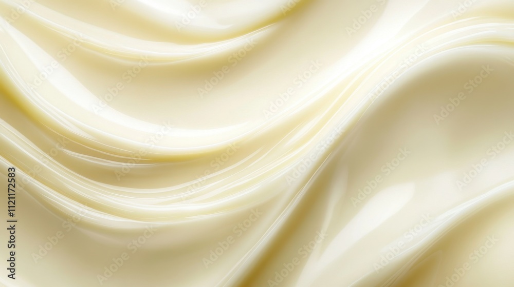 Luxurious yellow cream texture in soft waves, glossy and smooth, perfect for beauty design backdrops Luxurious yellow cream texture in soft waves, glossy and smooth, perfect for beauty design backdrops