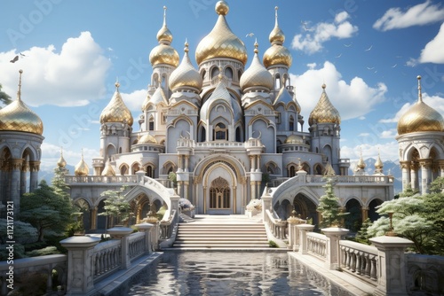 A Russian Orthodox church with iconic onion domes