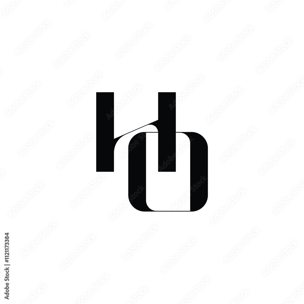 HO monogram logo design letter text name symbol monochrome logotype alphabet character simple logo HO monogram logo design letter text name symbol monochrome logotype alphabet character simple logo