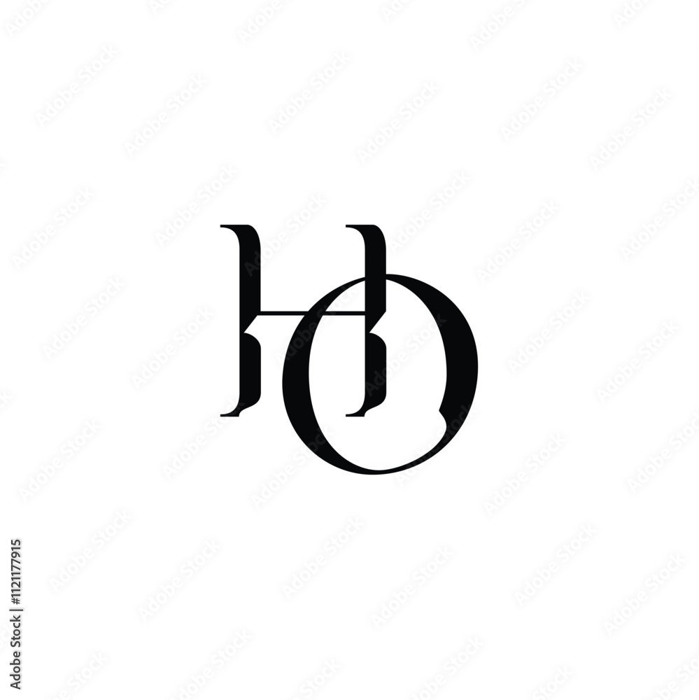 HO monogram logo design letter text name symbol monochrome logotype alphabet character simple logo HO monogram logo design letter text name symbol monochrome logotype alphabet character simple logo