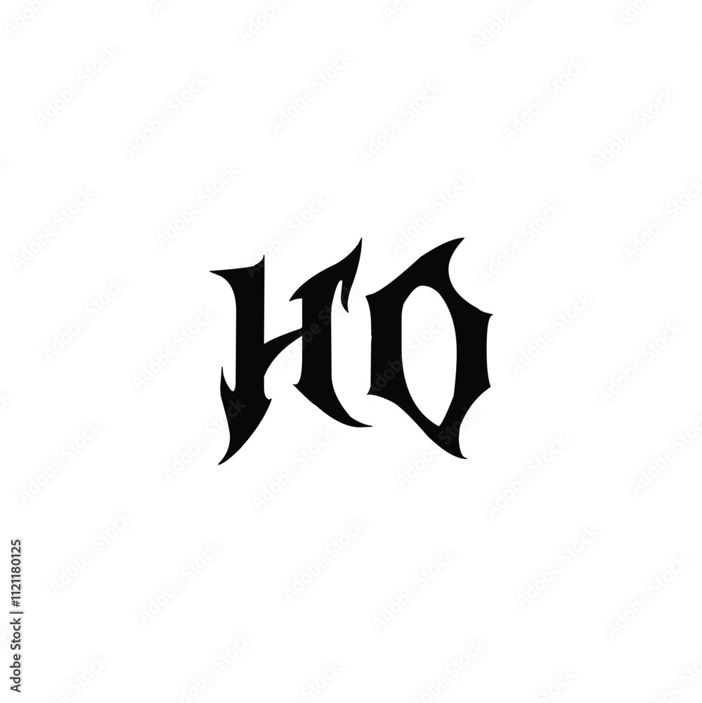 HO monogram logo design letter text name symbol monochrome logotype alphabet character simple logo HO monogram logo design letter text name symbol monochrome logotype alphabet character simple logo