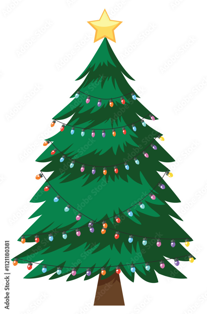 Christmas tree isolated on white background, Vector Abstract Christmas Tree Christmas tree isolated on white background, Vector Abstract Christmas Tree