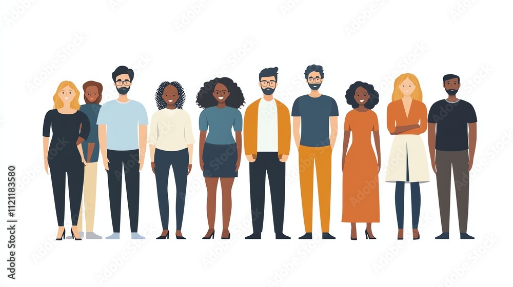 A diverse group of people in business attire. A diverse group of people in business attire.