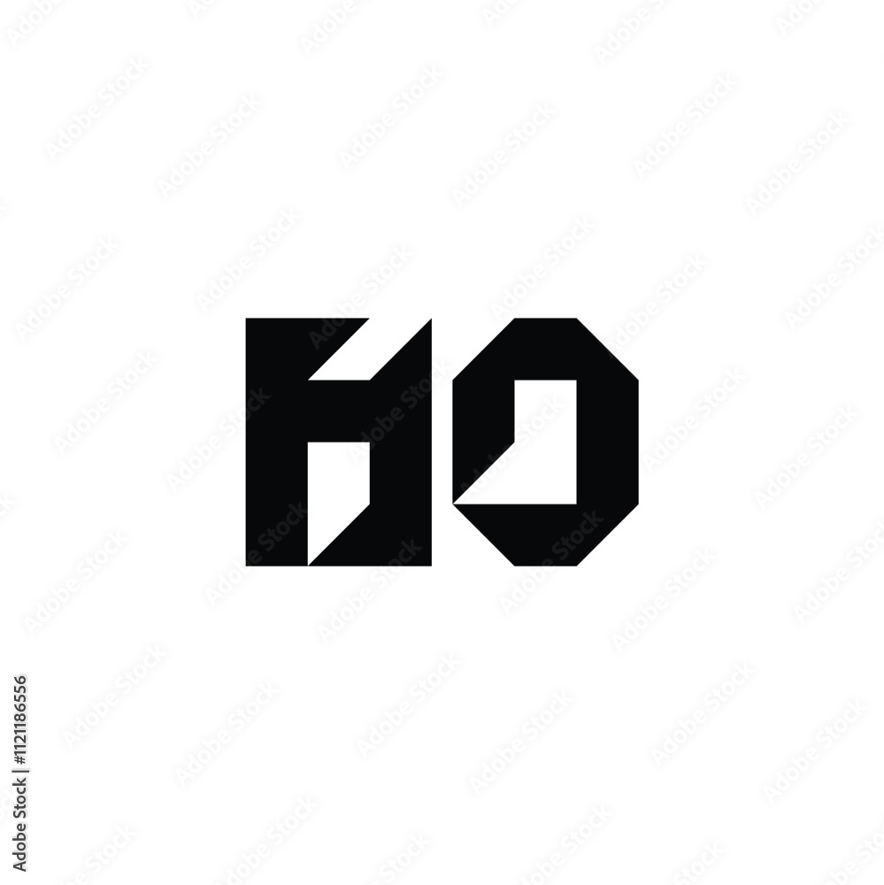 HO monogram logo design letter text name symbol monochrome logotype alphabet character simple logo HO monogram logo design letter text name symbol monochrome logotype alphabet character simple logo