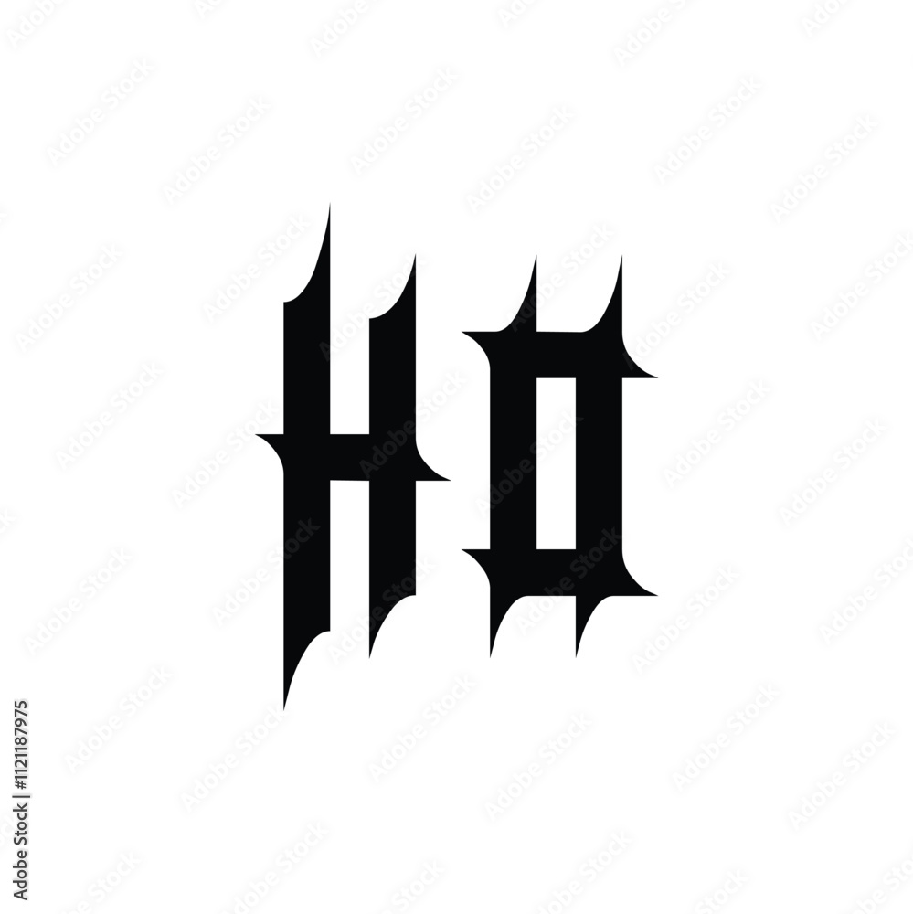 HO monogram logo design letter text name symbol monochrome logotype alphabet character simple logo HO monogram logo design letter text name symbol monochrome logotype alphabet character simple logo