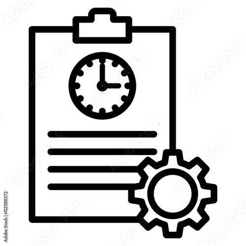 time management icon element for design