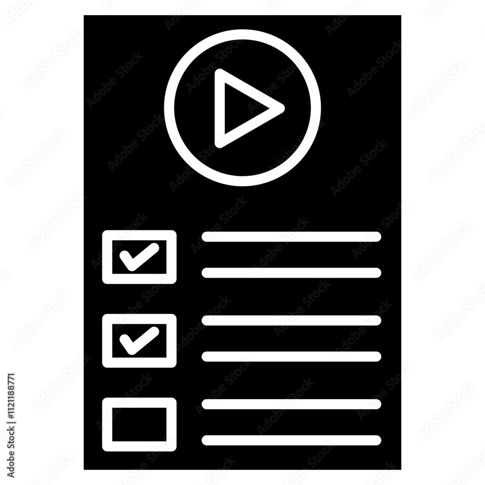 Playlist icon element for design Playlist icon element for design