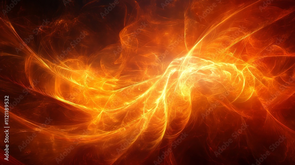 Fototapeta premium Abstract background. A vibrant abstract representation of fiery energy and movement.