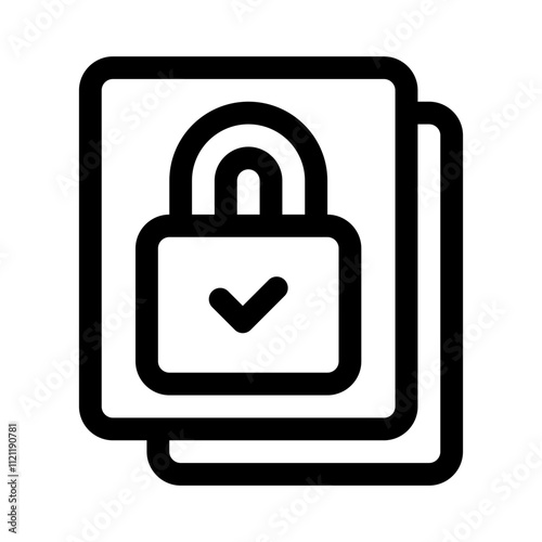 Secure Lock line icon