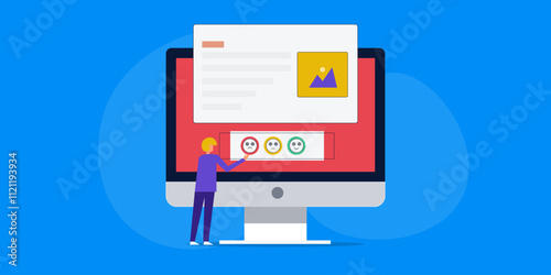 Content recommendation for customer, user feedback concept.
