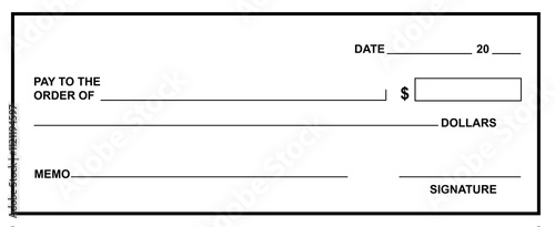 blank cheque template. 300dpi